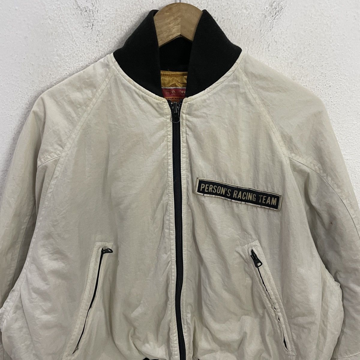 PERSON'S Vintage Person Racing Team Bomber Jacket Size US XL / EU 56 / 4 - 10 Thumbnail