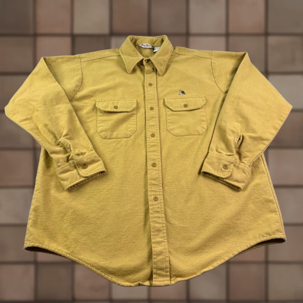 CLOT VINTAGE Frostproof Flannel Shirt Yellow XL Mens Workwear Chamois Cloth USA Made Size US XL / EU 56 / 4 - 1 Thumbnail
