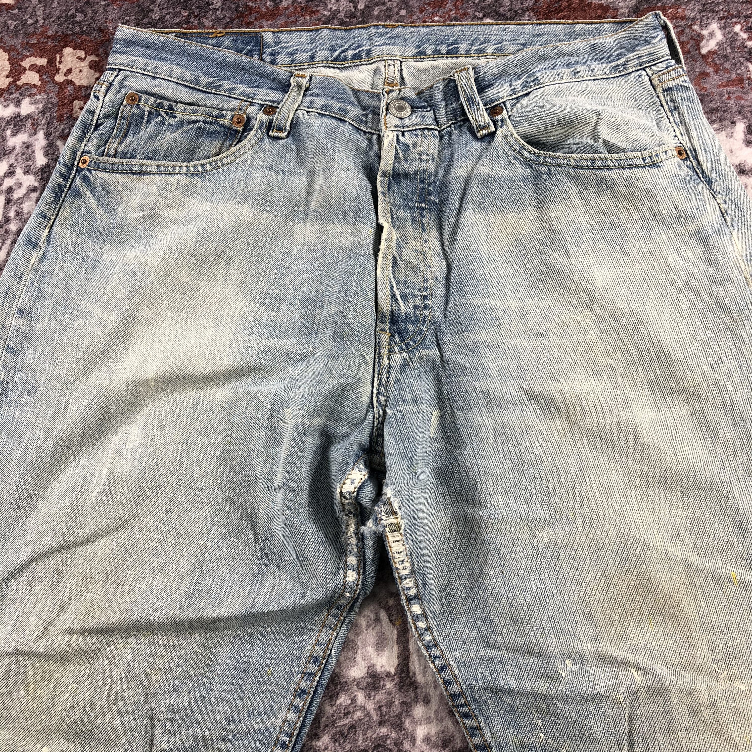 Levi's × Vintage Vintage 90s Light Wash Levis 501 Jeans-JM2343 Size US 33 - 3 Thumbnail