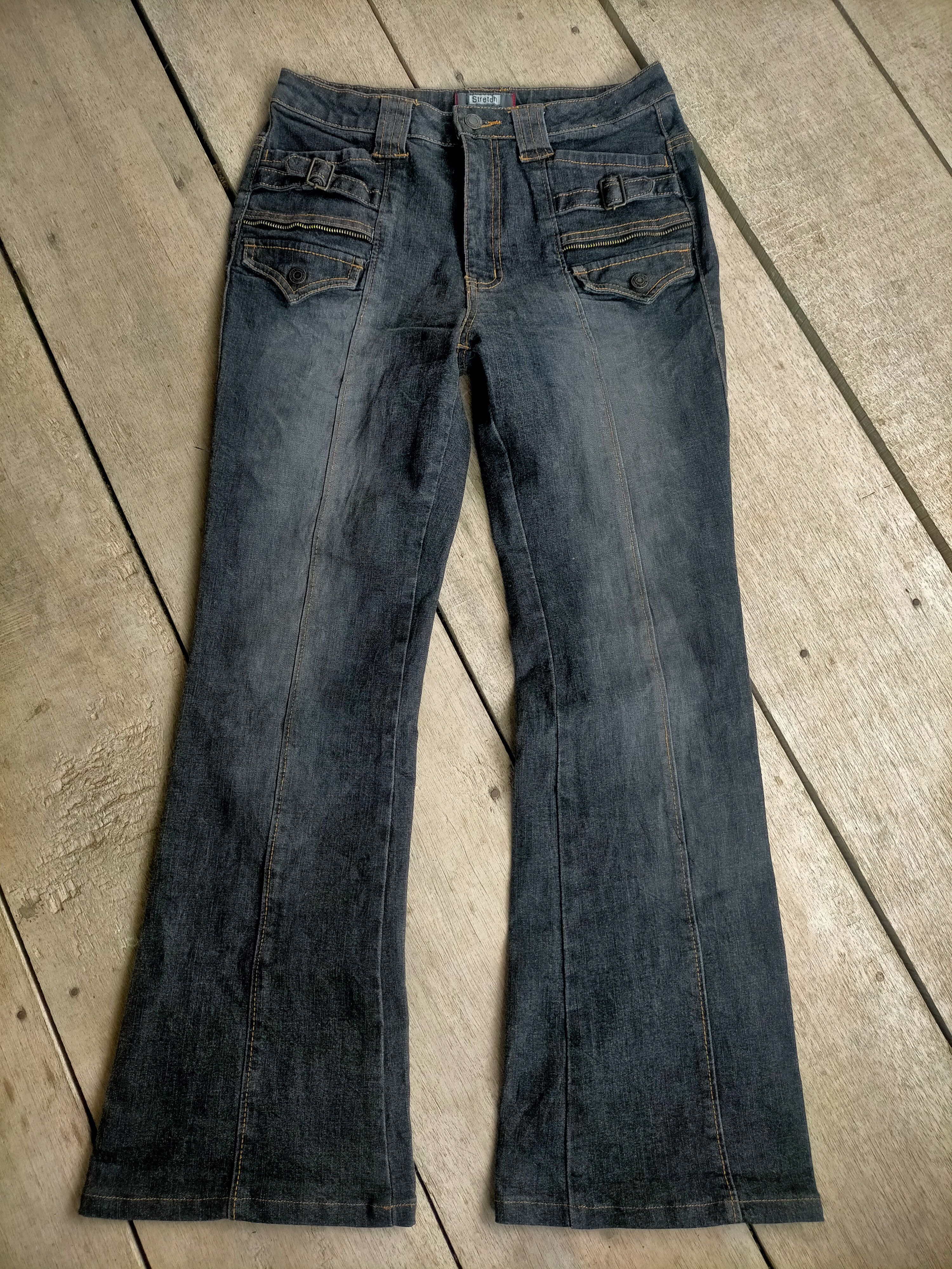 If Six Was Nine × Tornado Mart 🔥 Mudwash 🔥 Flare Stretch Double Leg Jeans Size US 28 / EU 44 - 1 Thumbnail