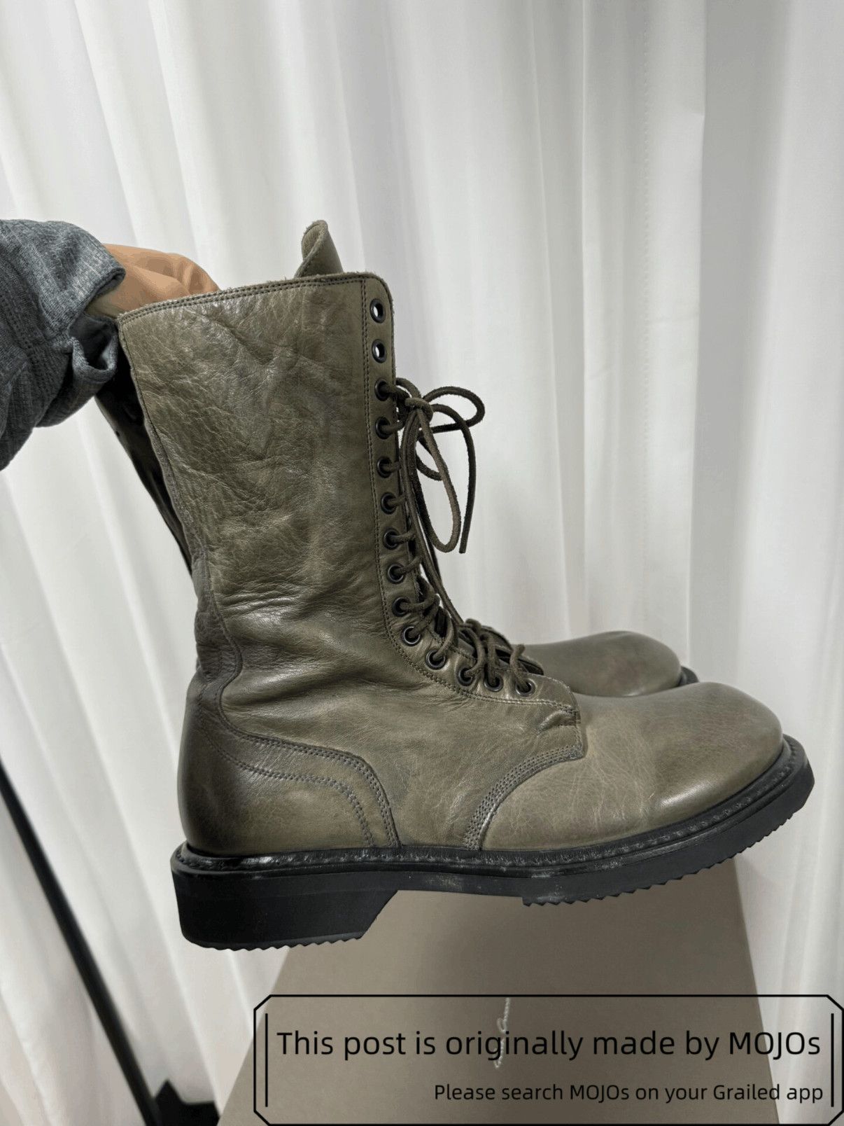 Rick Owens Sz 41 Rick Owens Combat Boots mojos18121626 Size US 8 / EU 41 - 3 Thumbnail