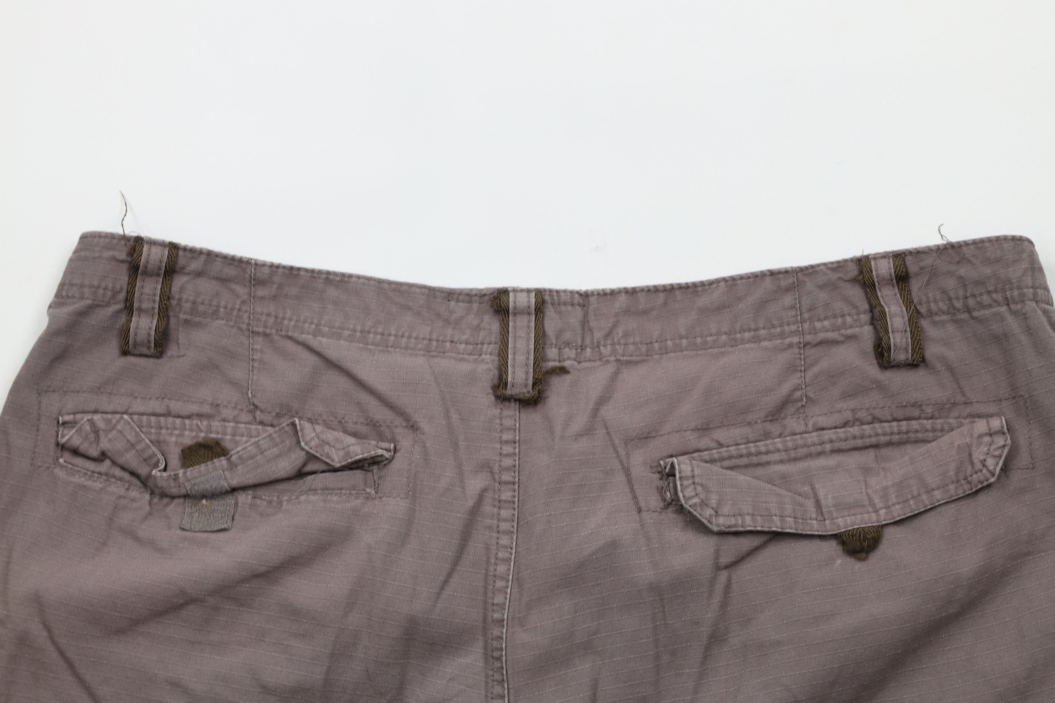 Vintage Vintage Y2K Streetwear Faded Ripstop Baggy Cargo Shorts Gray Size US 38 / EU 54 - 10 Thumbnail