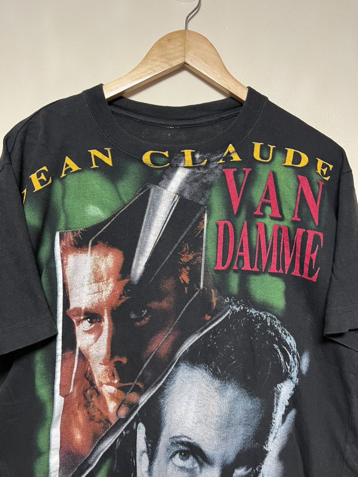 Vintage Vintage Jean-Claude Van Damme Bootleg 90s Vtg T-Shirt Size US L / EU 52-54 / 3 - 2 Thumbnail
