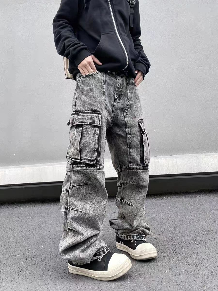 Japanese Brand × Jean Vintage washed distressed rare heavyweight jeans Size US 31 - 1 Thumbnail