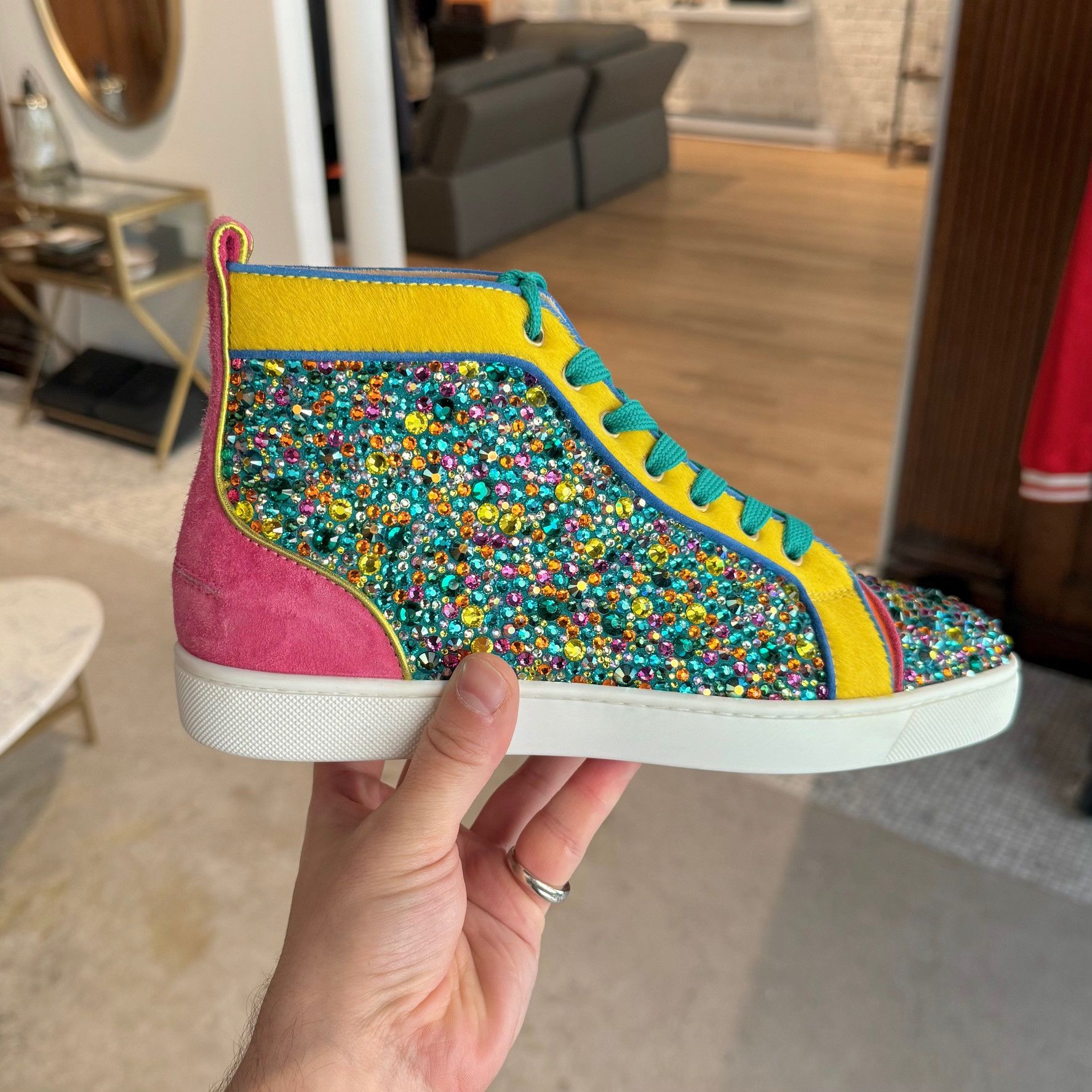 Christian Louboutin Christian Louboutin Louis Strass Rainbow Swarvoski Sneakers Size US 8 / EU 41 - 13 Thumbnail