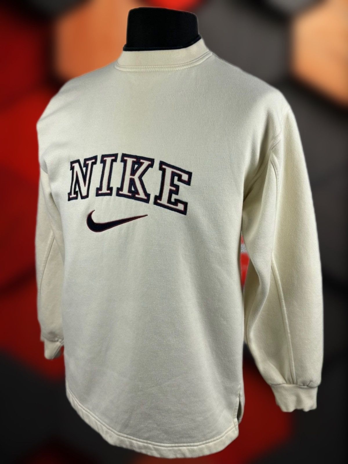 Designer × Vintage Nike vintage spellout sweatshirt Y2K Drill Style size L Size US L / EU 52-54 / 3 - 1 Thumbnail