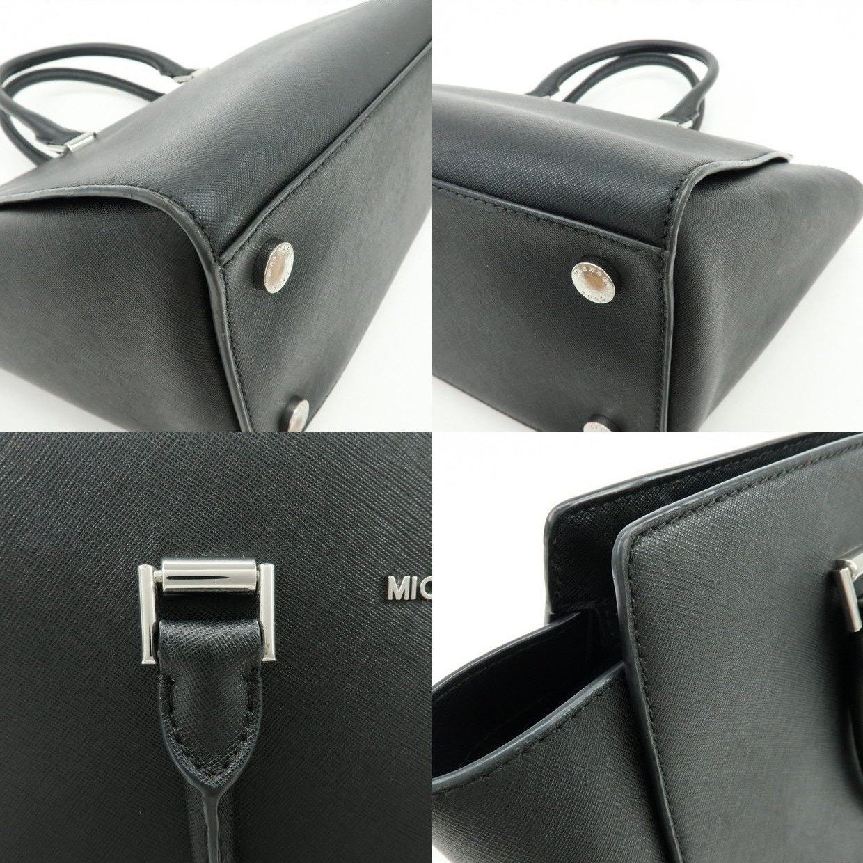 Michael Kors Michael Kors Saffiano Leather Handbag Black Size ONE SIZE - 14 Thumbnail
