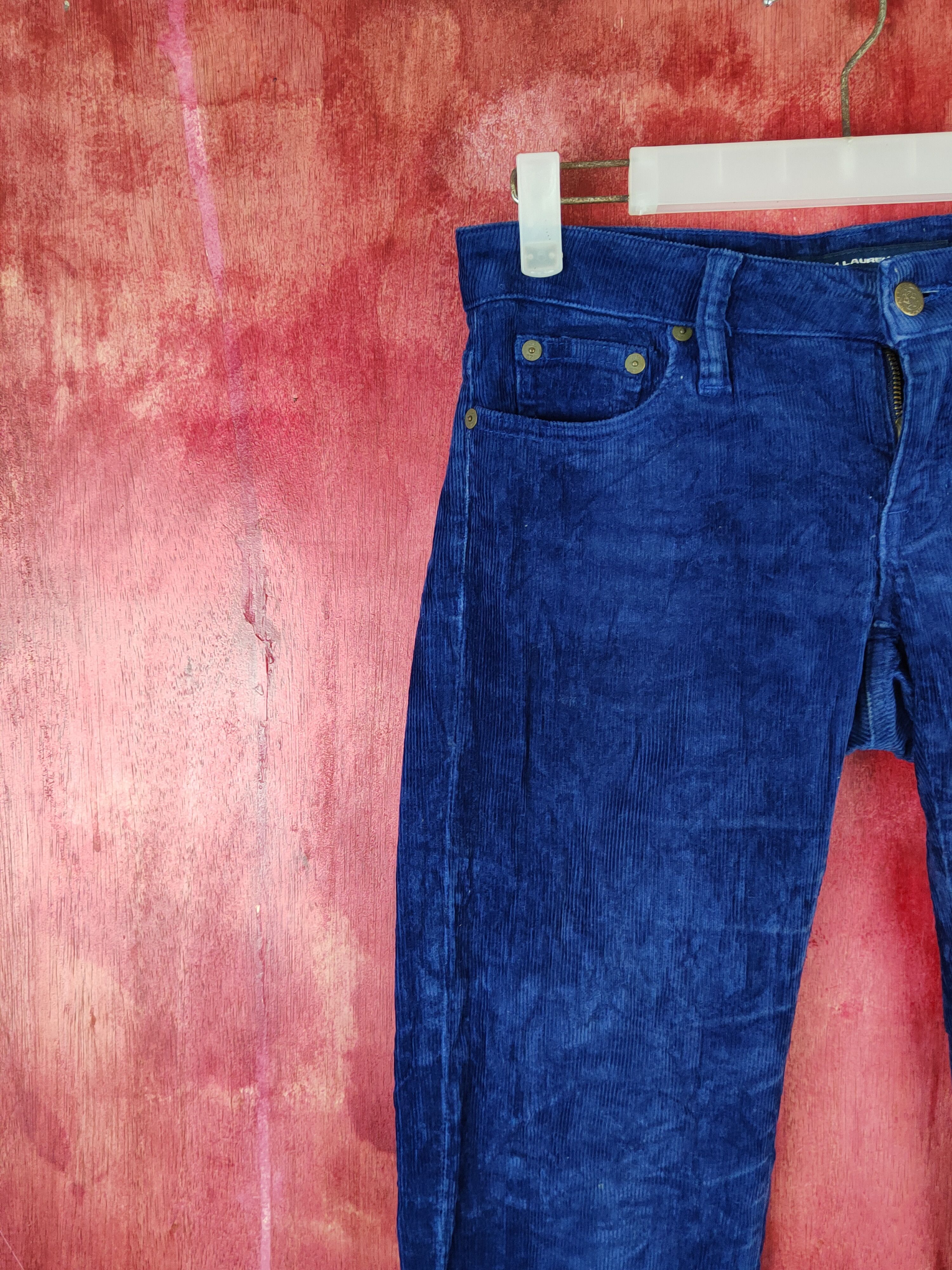 Japanese Brand Ralph Lauren Sport Blue streetwear Corduroy Pants #S1794 Size 25" / US 0 / IT 36 - 3 Thumbnail