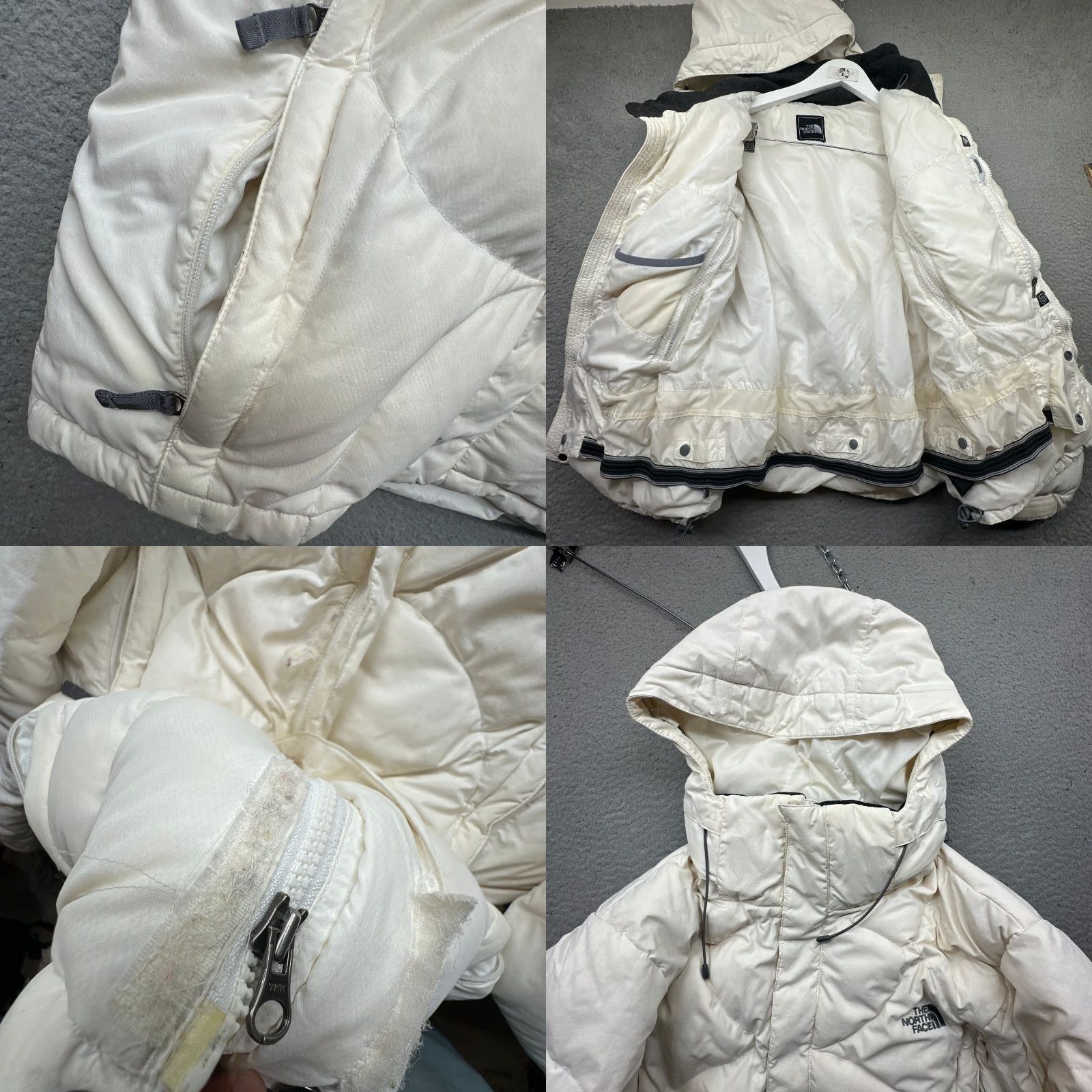 The North Face VINTAGE The North Face Alis Puffer Hood 600 Fill Goose Down Jacket Womens Large White Jacket Women L Down Puffer Hoodie Size L / US 10 / IT 46 - 10 Thumbnail