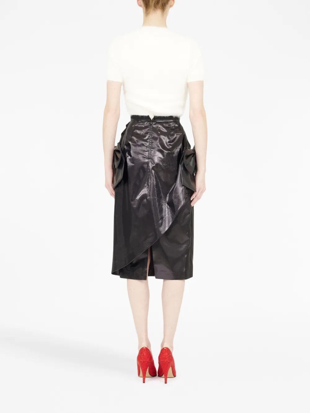 Maison Margiela o1y0625 Midi Skirt in Black Size 28" / US 6 / IT 42 - 7 Thumbnail