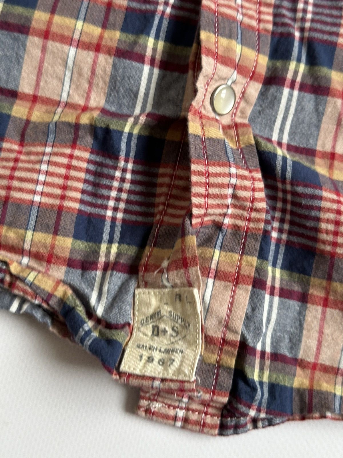 Ralph Lauren Ralph Lauren Denim & Supply Check Plaid Short Sleeve Shirt M Size US M / EU 48-50 / 2 - 5 Thumbnail