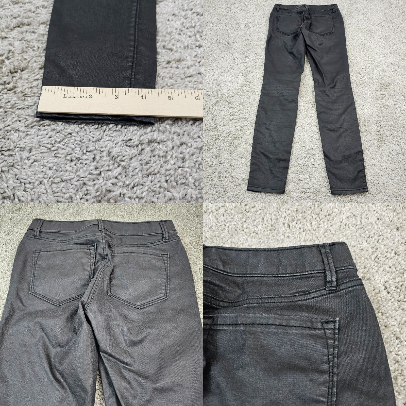 Ann Taylor ANN TAYLOR LOFT Black Jegging Pants Womens 27 Regular Mid Rise Stretch 27x28 Size 27" / US 4 / IT 40 - 8 Thumbnail
