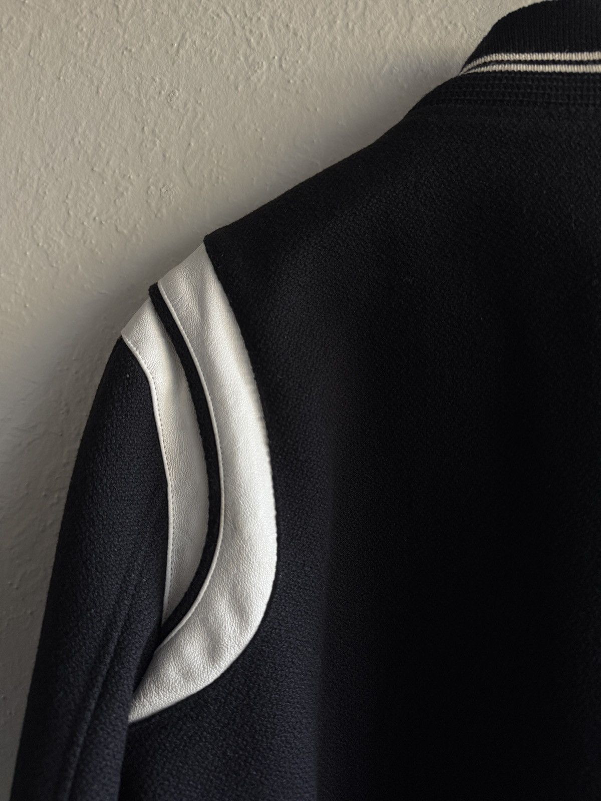 Hedi Slimane × Saint Laurent Paris Saint Laurent Paris Black Wool Teddy Varsity Jacket SS16 Size US M / EU 48-50 / 2 - 13 Thumbnail