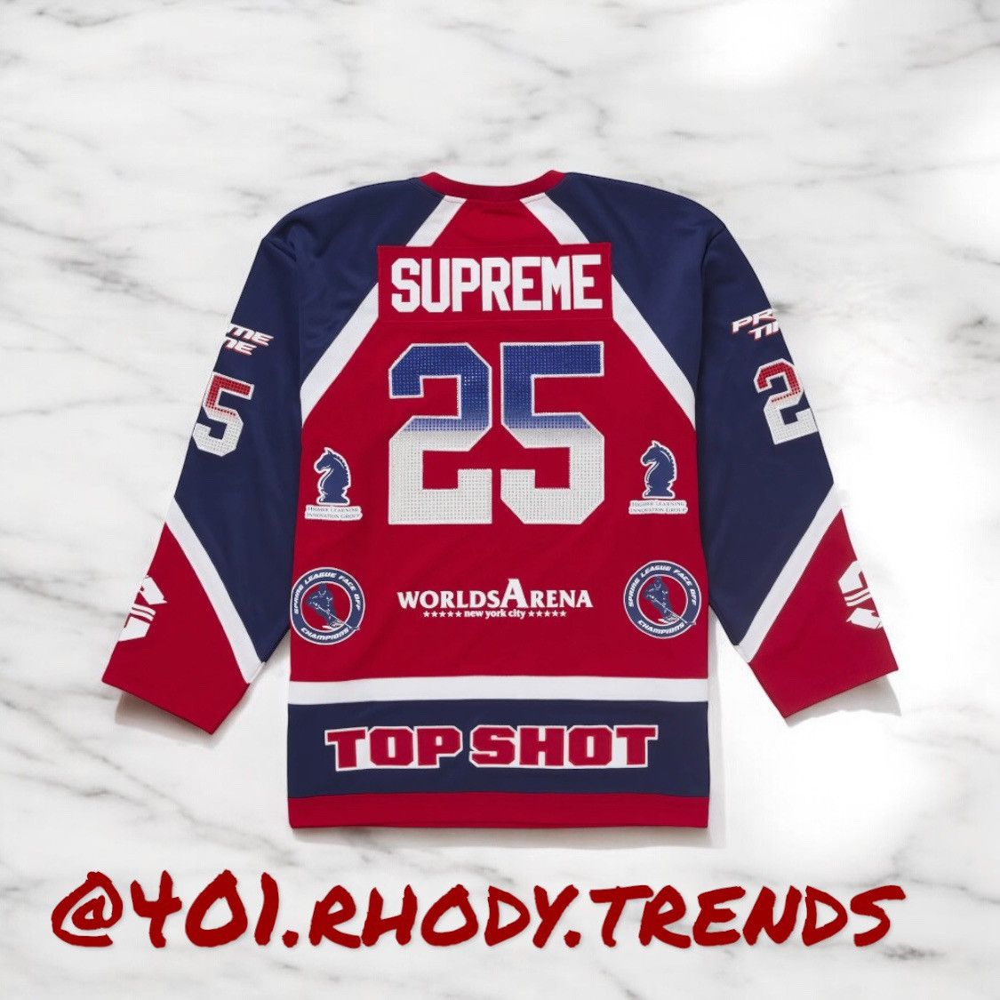 Supreme Supreme Rhinestone Hockey Jersey ss25 | Grailed