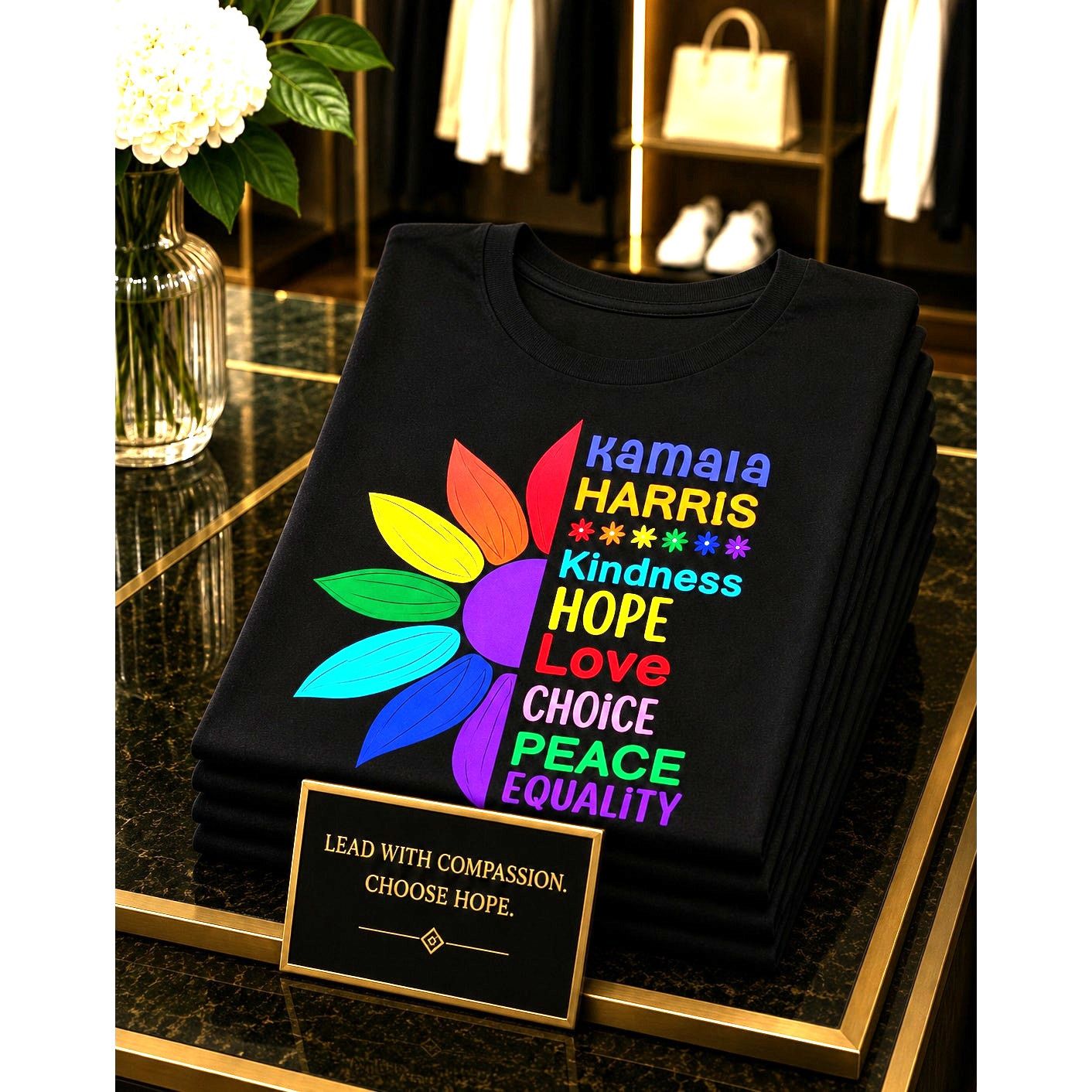 Other Kamala Harris T Shirt Kindness Hope Choice Equality Black 14 Size XL / US 12-14 / IT 48-50 - 1 Thumbnail