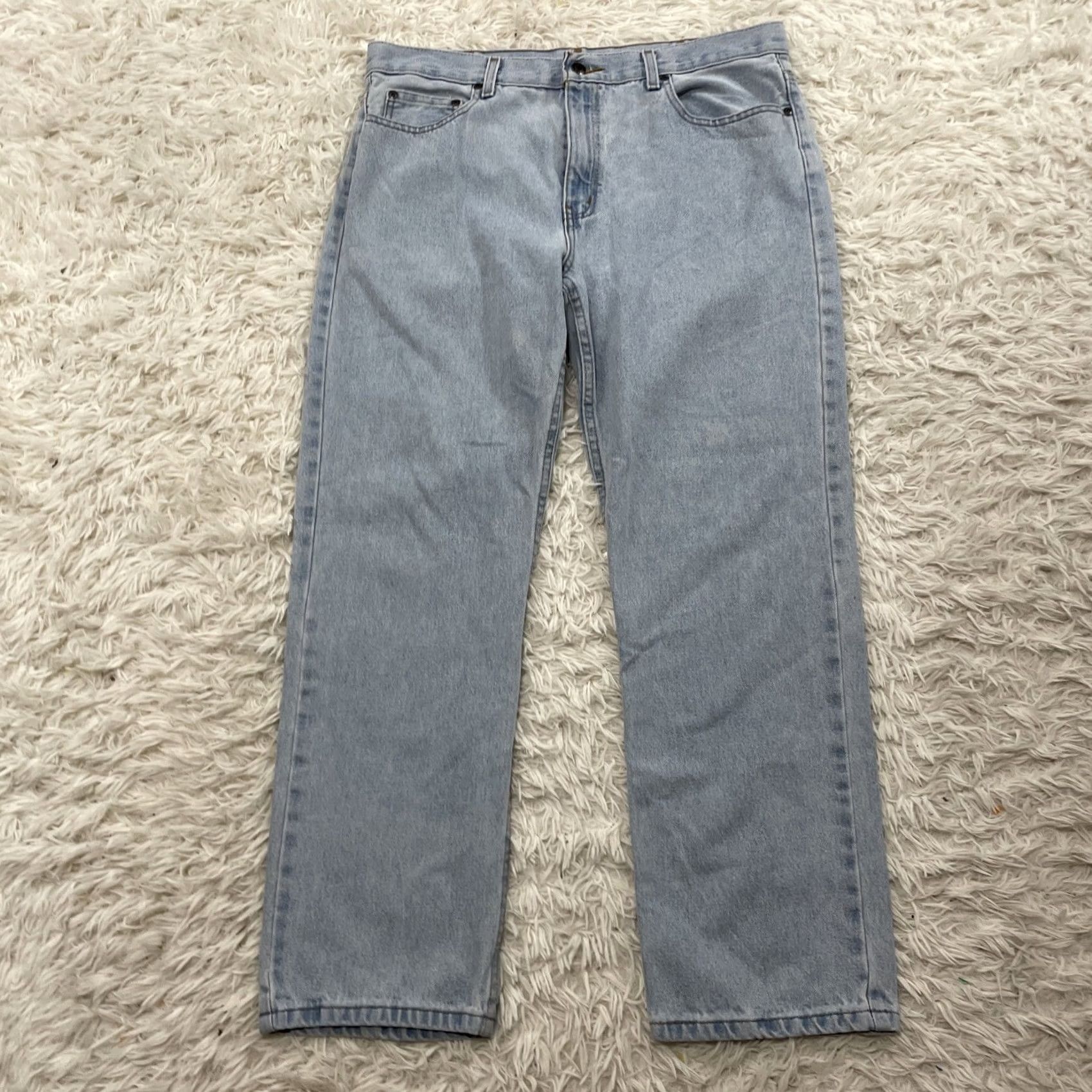 George VINTAGE GEORGE Jeans Men 36x30 Light Blue Wash Denim Regular Straight VTG Y2k Streetwear Mens Jeans Size US 36 / EU 52 - 2 Thumbnail