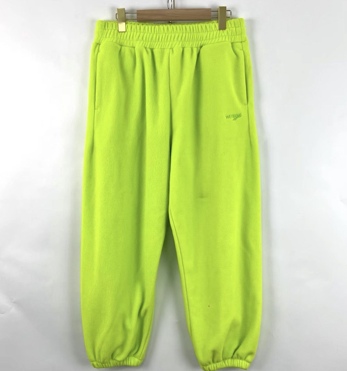 WE11DONE We11done Logo Fleece Mid-Rise Sweatpants K12 Size 27" / US 4 / IT 40 - 1 Thumbnail