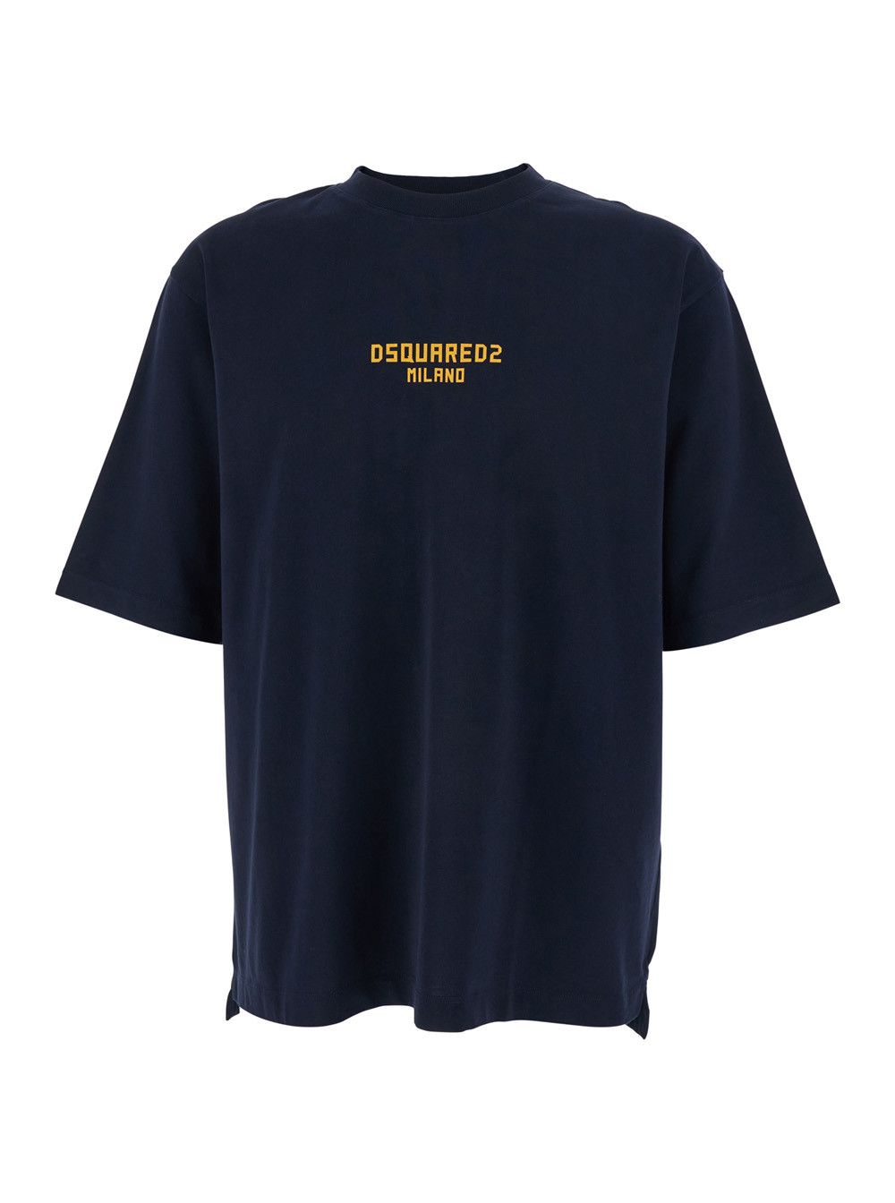Dsquared2 Blue T-Shirt with Logo Print on the Front in Cotton for Men Size US XL / EU 56 / 4 - 1 Thumbnail