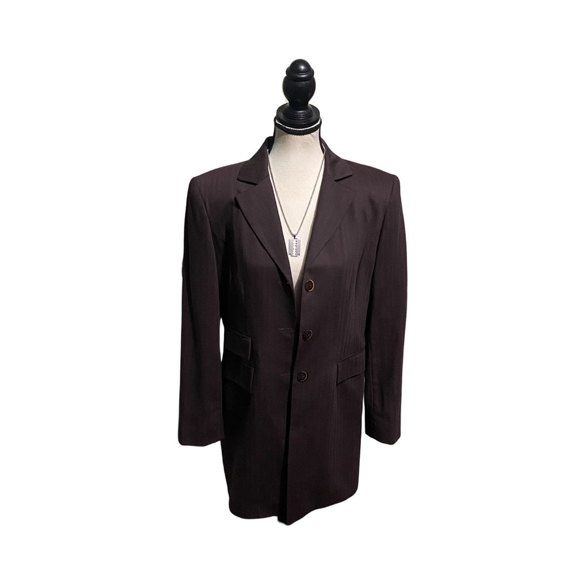 Balenciaga Vintage Balenciaga Chocolate Blazer Size M / US 6-8 / IT 42-44 - 1 Thumbnail
