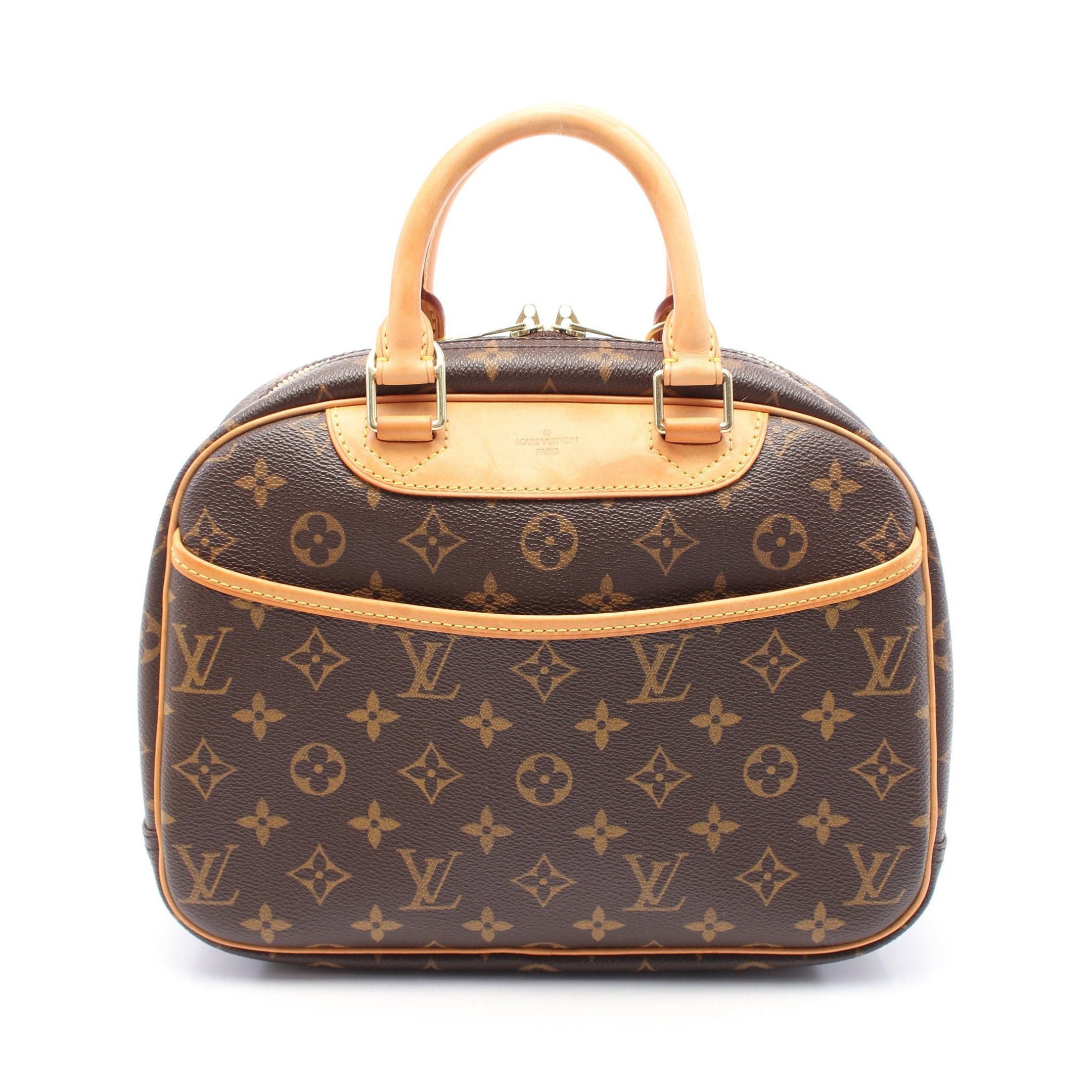 Louis Vuitton Louis Vuitton Trouville Monogram Handbag Leather Brown Size ONE SIZE - 1 Thumbnail