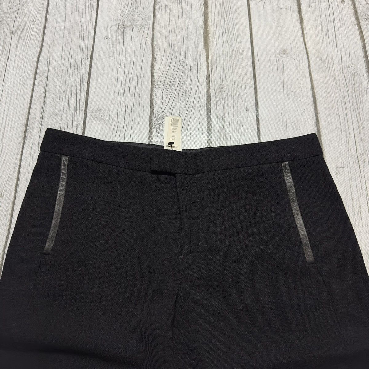 Helmut Lang Helmut Lang leather trim pants Size 26" / US 2 / IT 38 - 3 Thumbnail