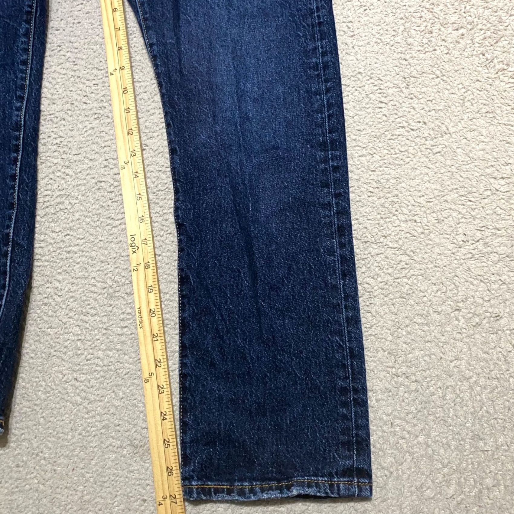 Levi's Levi's 501 Jeans Mens sz 26x28 Dark Wash Blue Denim Straight High Rise Size US 26 / EU 42 - 6 Thumbnail