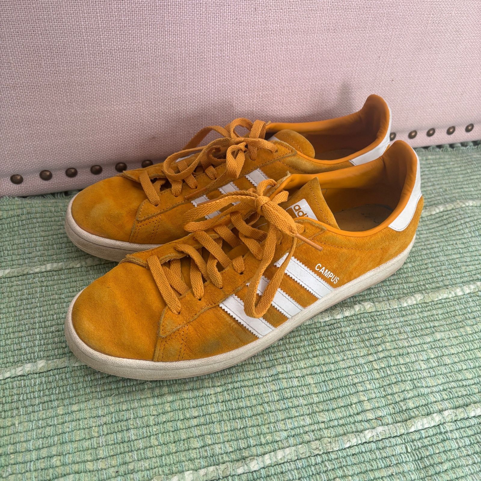 Adidas Adidas Campus Low Men's Size 11.5 Yellow Suede Sneakers Size US 11.5 / EU 44-45 - 4 Thumbnail