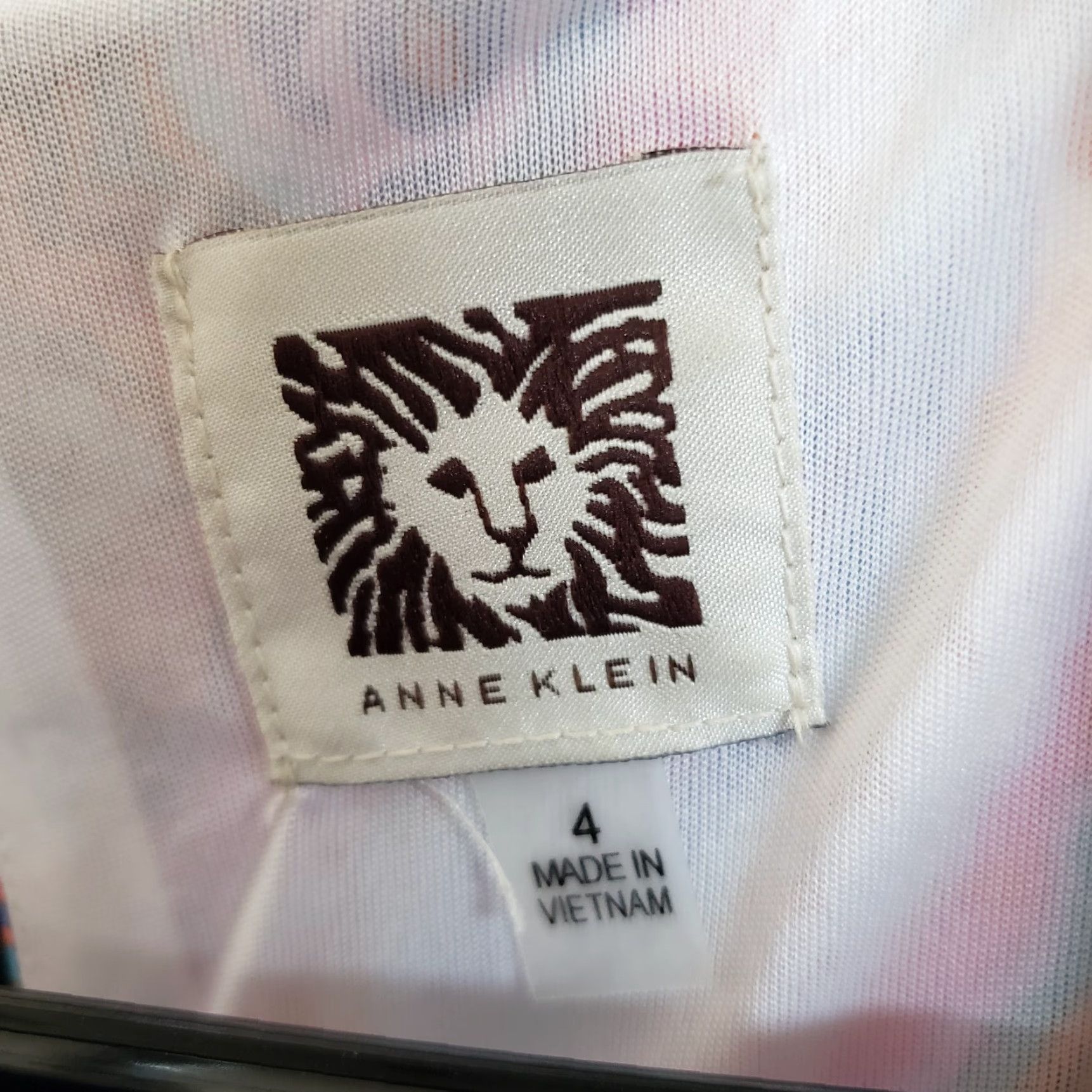 Anne Klein Anne Klein Womens Dress Sz 4 Pink Blue Paisley Sleeveless Keyhole A-Line Shirt Womens 4 Pink Paisley Day Dress Size S / US 4 / IT 40 - 6 Thumbnail