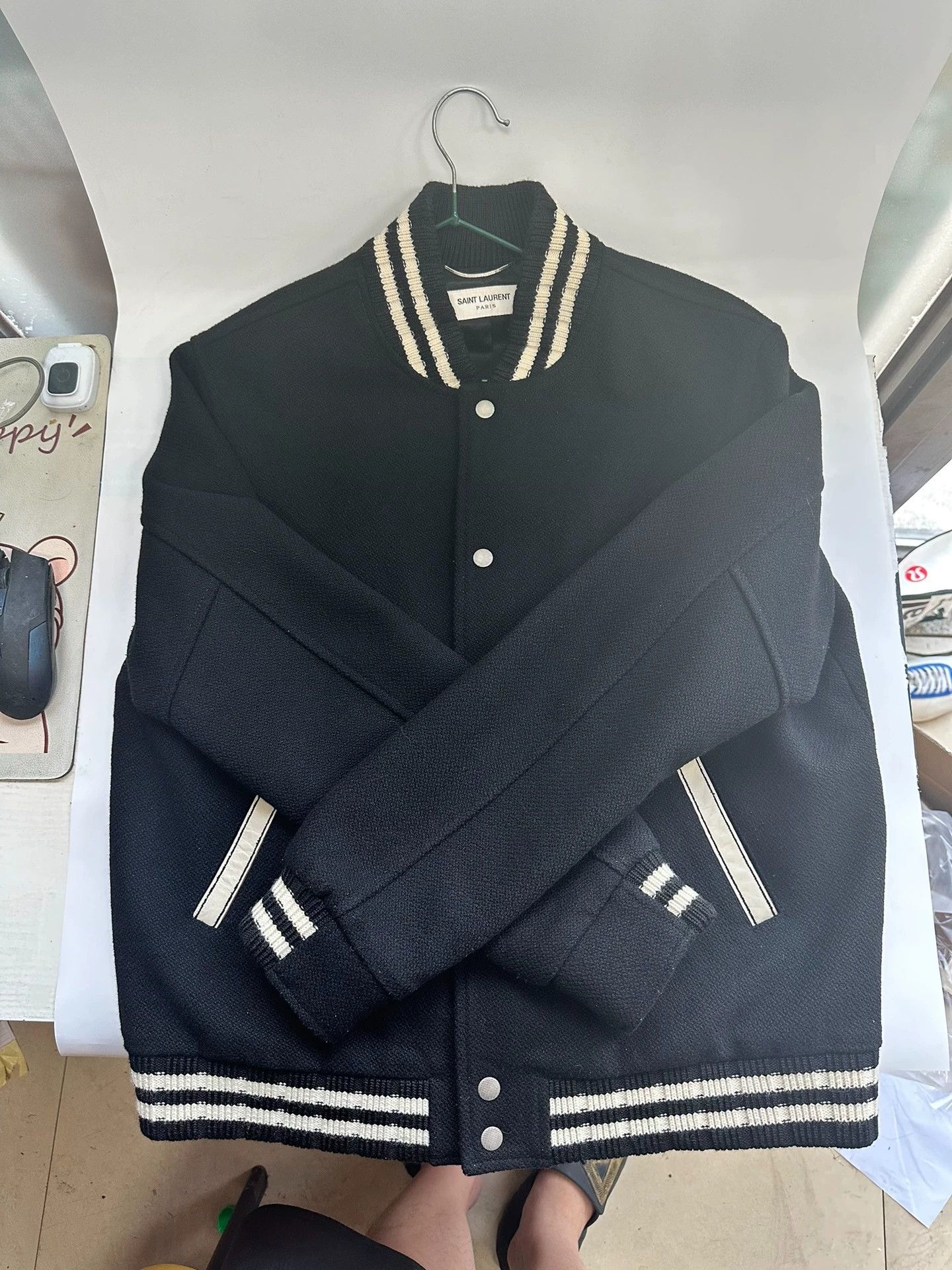Saint Laurent Paris Saint Laurent black coat - -DMC Size US L / EU 52-54 / 3 - 1 Thumbnail