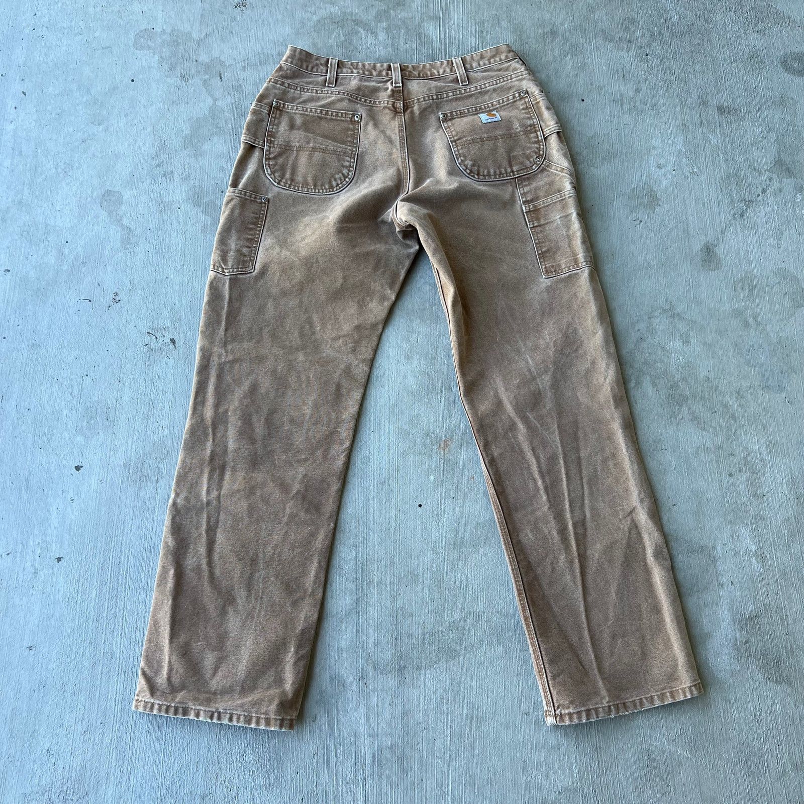 Carhartt × Vintage Carhartt WOMENS brown double knee work wear carpenter pants Size US 33 - 4 Thumbnail