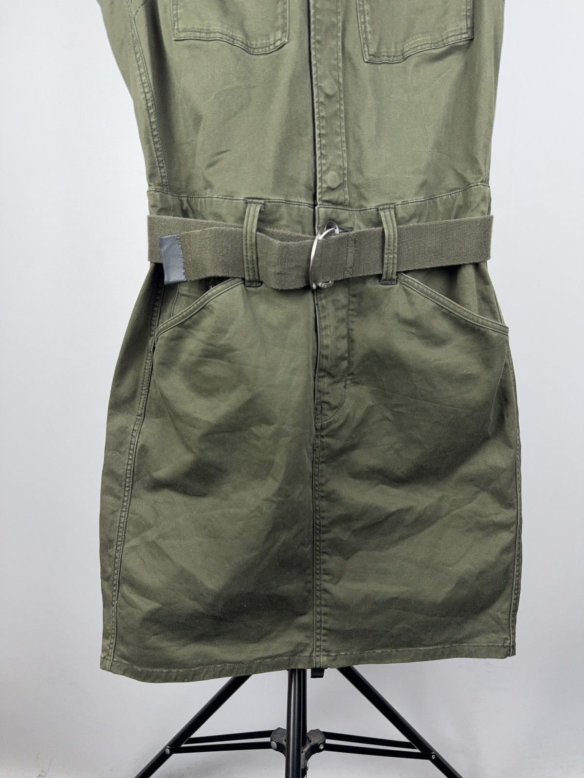 G-Star × Vintage G-Star RAW Belted Utility Shirt Dress Khaki Sleeveless S Size S / US 4 / IT 40 - 3 Thumbnail