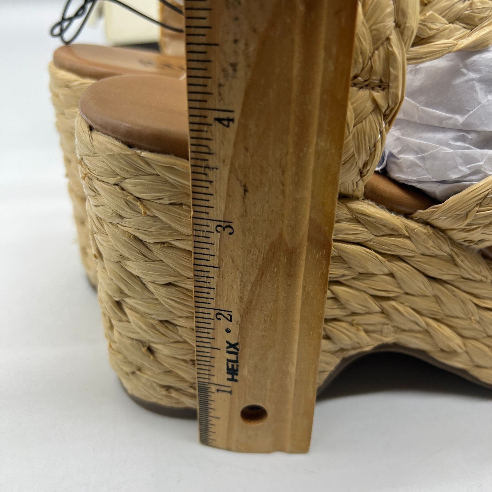 Other a.n.a Womens Merlin Wedge Sandals Brown Natural Size 7.5M Size US 7.5 / IT 37.5 - 12 Thumbnail