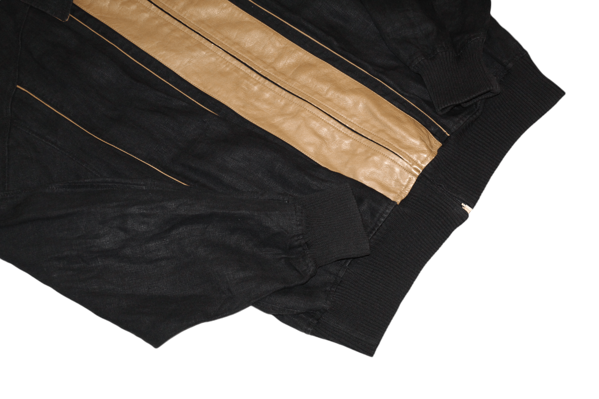 Kiton 🔥Schiatti & Co. luxury design raw linen leather trim bomber Size US M / EU 48-50 / 2 - 9 Thumbnail