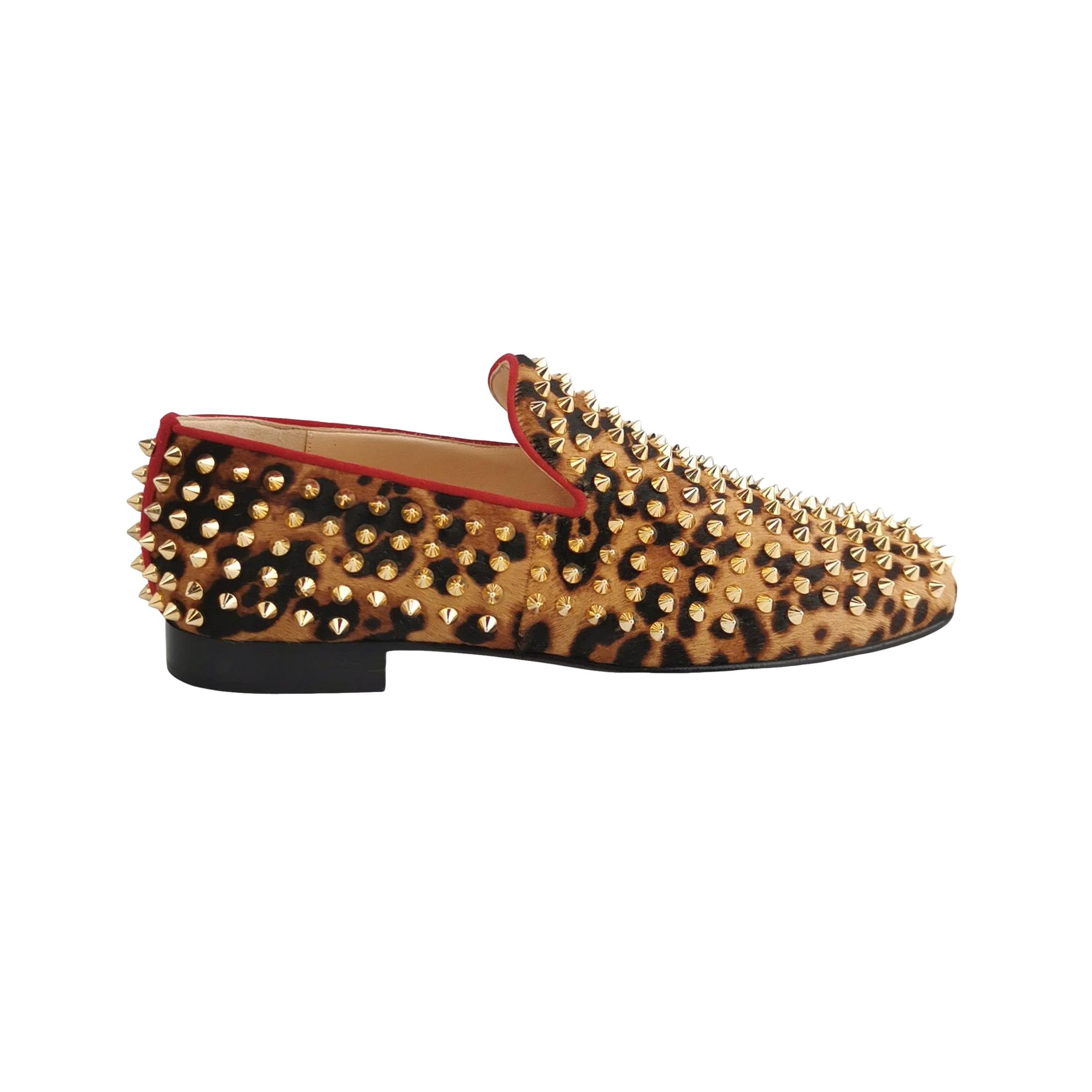 Christian Louboutin Christian Louboutin Leopard Studded Slip Ons 39 Size US 6 / EU 39 - 1 Thumbnail