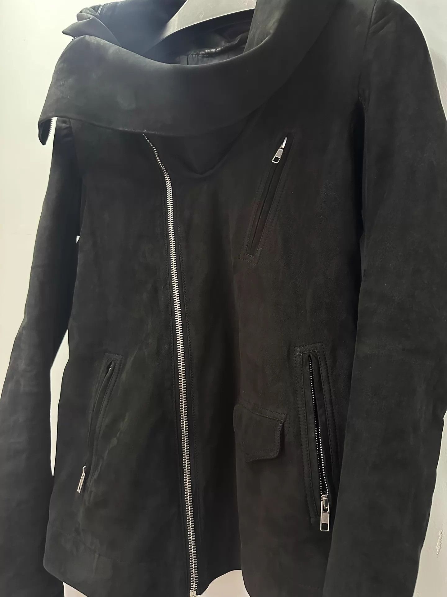 Rick Owens Rick Owens Women's Suede Biker Jacket Size 44 (M) Size M / US 6-8 / IT 42-44 - 3 Thumbnail