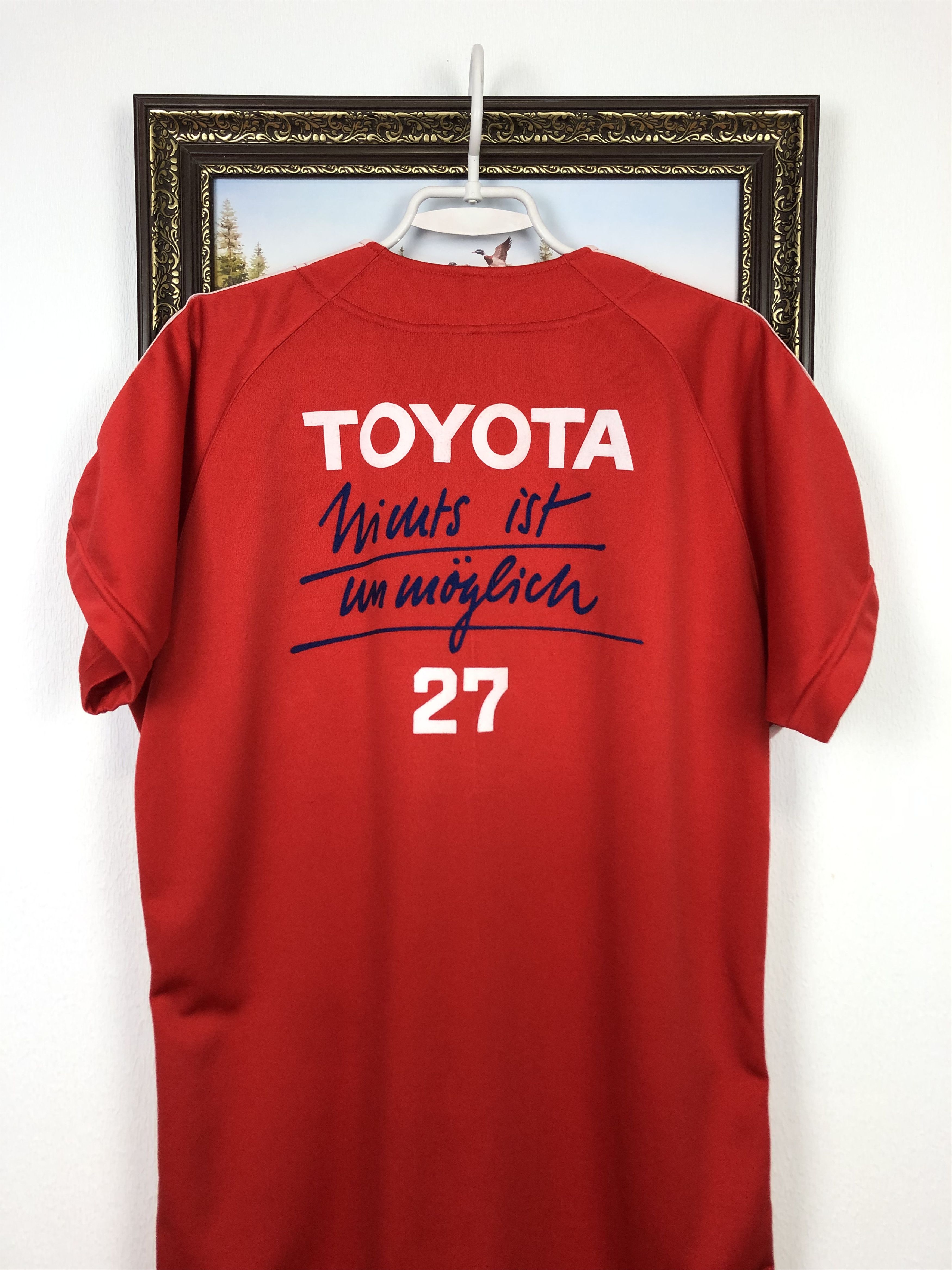 Vintage Vintage Racing Toyota NASCAR Shirt Red Jersey Button Up Tee Size US L / EU 52-54 / 3 - 9 Thumbnail