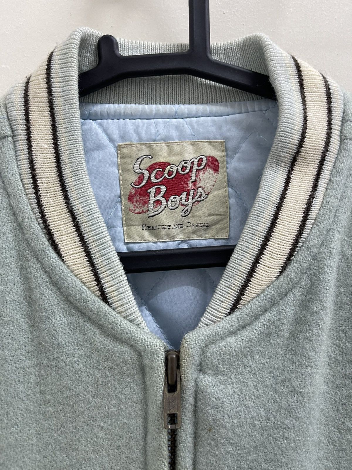 Vintage Scoop Boys Club Wool Leather Varsity Jacket Size US L / EU 52-54 / 3 - 11 Thumbnail