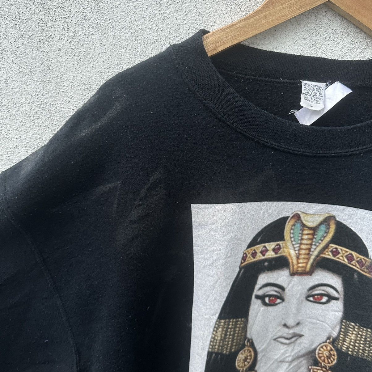 Vintage Vintage 90s Cleopatra Egyptian Art Sweatshirt - Made in USA Size US L / EU 52-54 / 3 - 2 Thumbnail