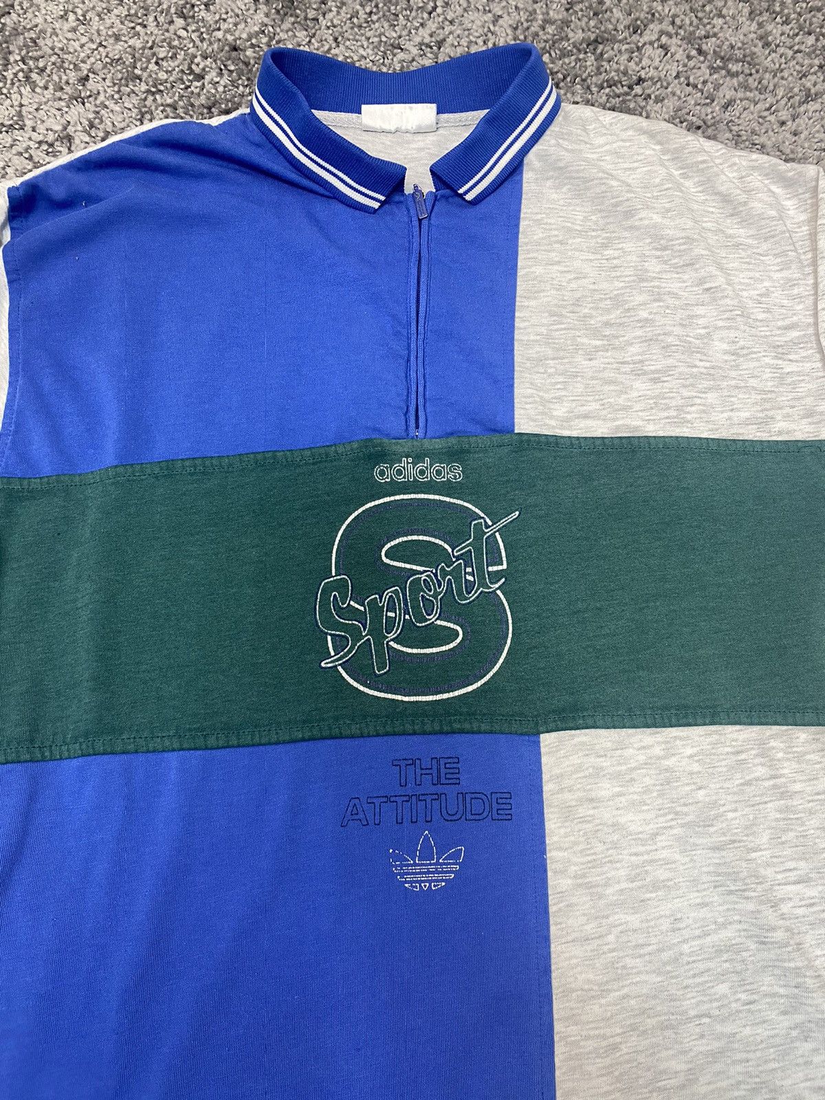 Adidas × Vintage Vintage 90s Adidas Sport The Attitude Long Sleeve Size US M / EU 48-50 / 2 - 4 Thumbnail