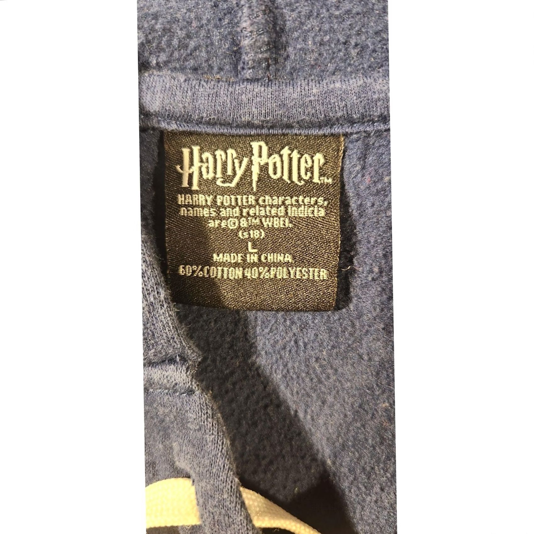 Vintage Harry Potter Hoodie Large Blue Hogwarts Crest Fleece Pullover Graphic Top Size US L / EU 52-54 / 3 - 3 Thumbnail