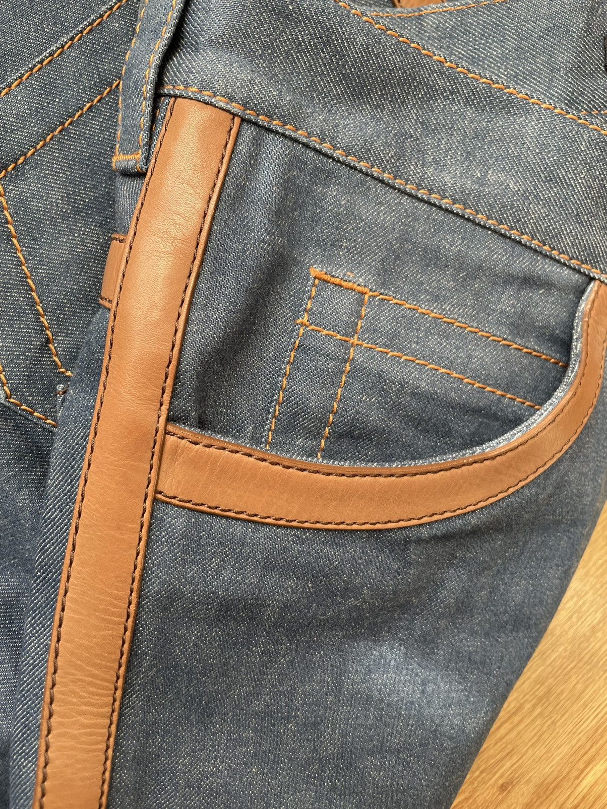 Prada Prada Lather Denim Pants Size US 32 / EU 48 - 3 Thumbnail