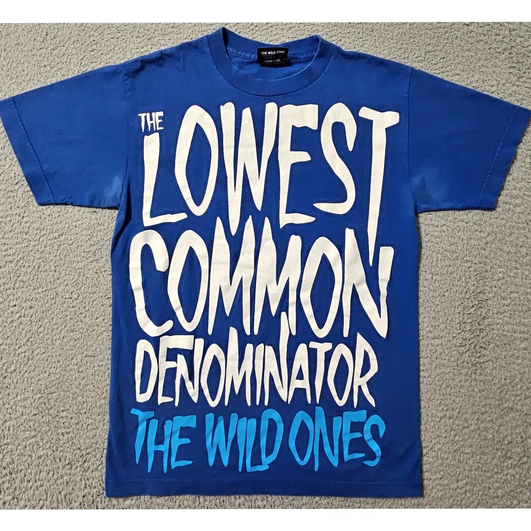 Vintage The Lowest Common Denominator The Wild One TShirt Mens Blue S/S Graphic Small T Shirt Size US S / EU 44-46 / 1 - 2 Thumbnail