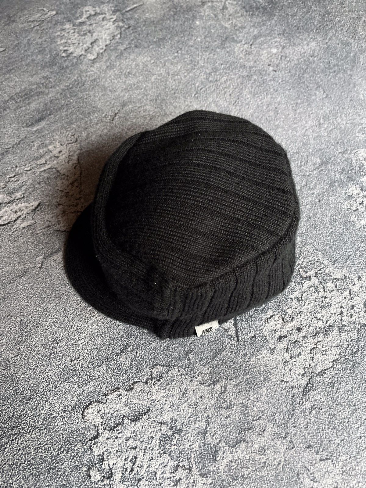 Nike × Vintage Vintage Nike Swoosh Black Beanie Winter Hat Cap Size ONE SIZE - 1 Thumbnail