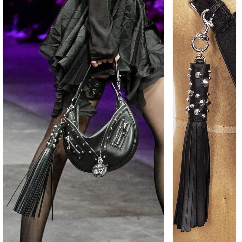 Versace VERSACE Leather Studded Tassel Key Chian Size ONE SIZE - 6 Thumbnail