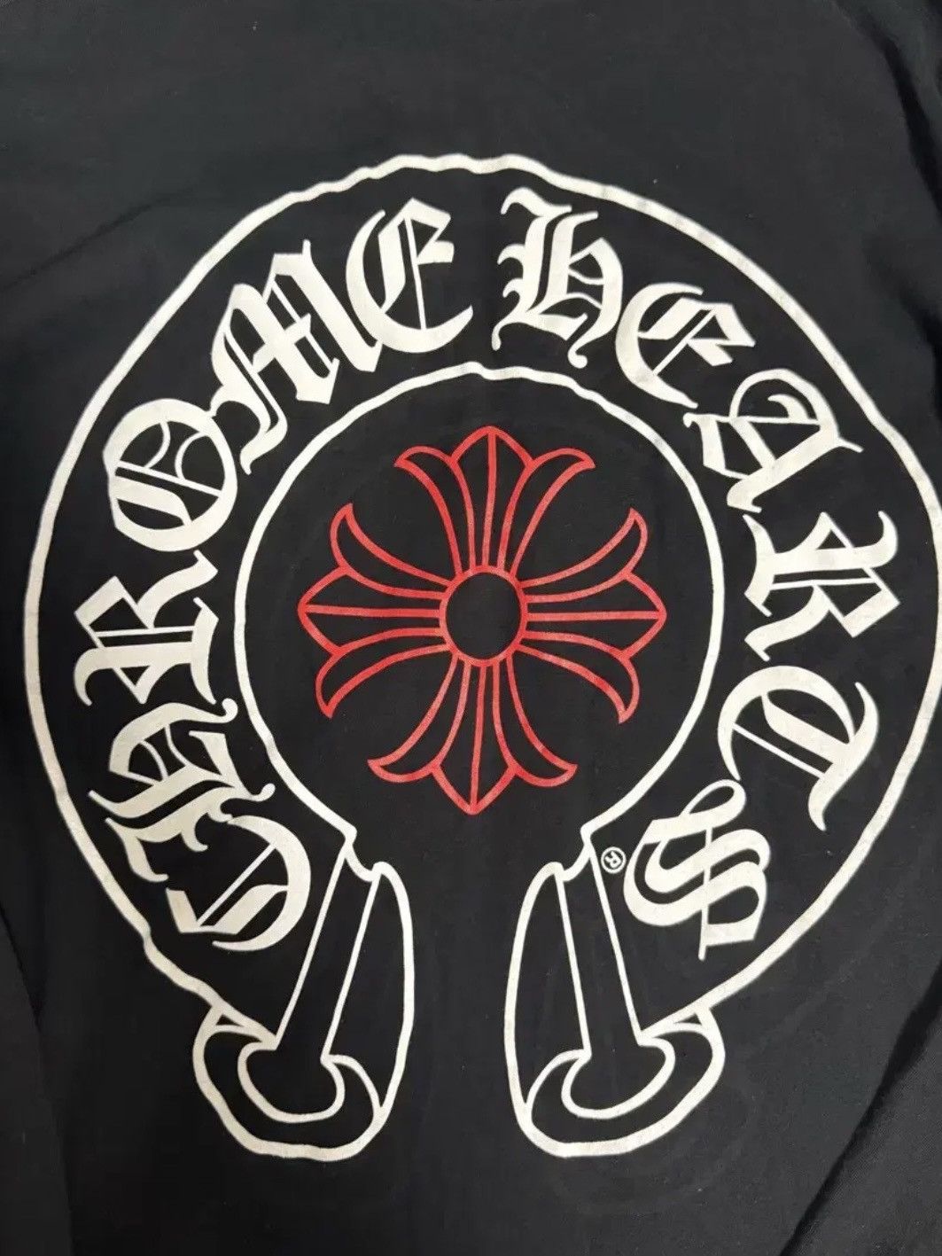 Chrome Hearts Neck Logo Script Horseshoe Longsleeve Size US M / EU 48-50 / 2 - 3 Thumbnail