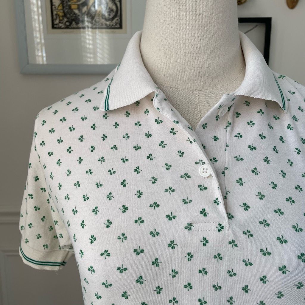 Vintage Vintage 80s Reed Hunter Shamrock Cropped Polo Shirt S M Size S / US 4 / IT 40 - 1 Thumbnail