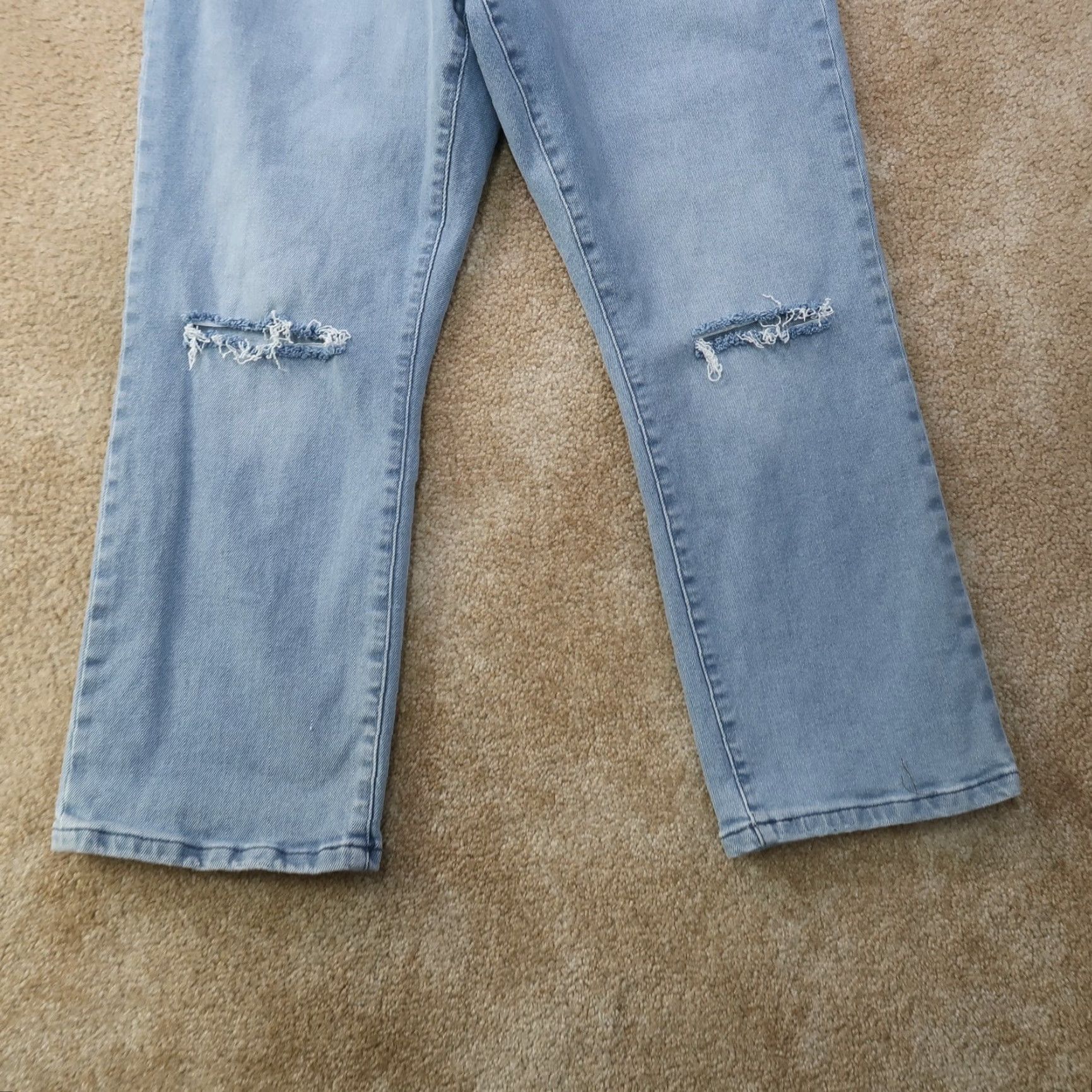 Vintage VINTAGE not, LuLaRoe Jeans High Rise Women 32 Blue Denim Straight 5-Pocket Stretch Comfort Size 24" / US 00 / IT 34 - 2 Thumbnail