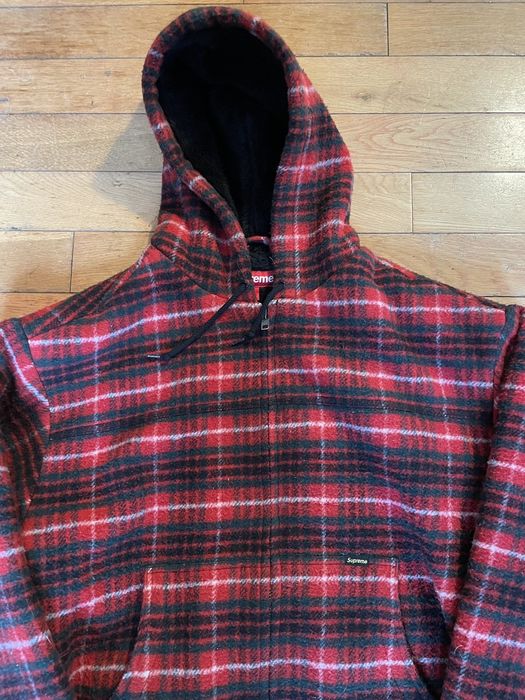 Supreme Supreme Plaid Wool Hooded Work Jacket | Grailed