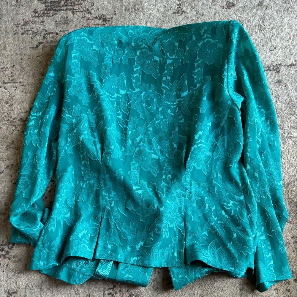 Designer Vintage D'Allaird's Lace Blazer Size L / US 10 / IT 46 - 2 Thumbnail