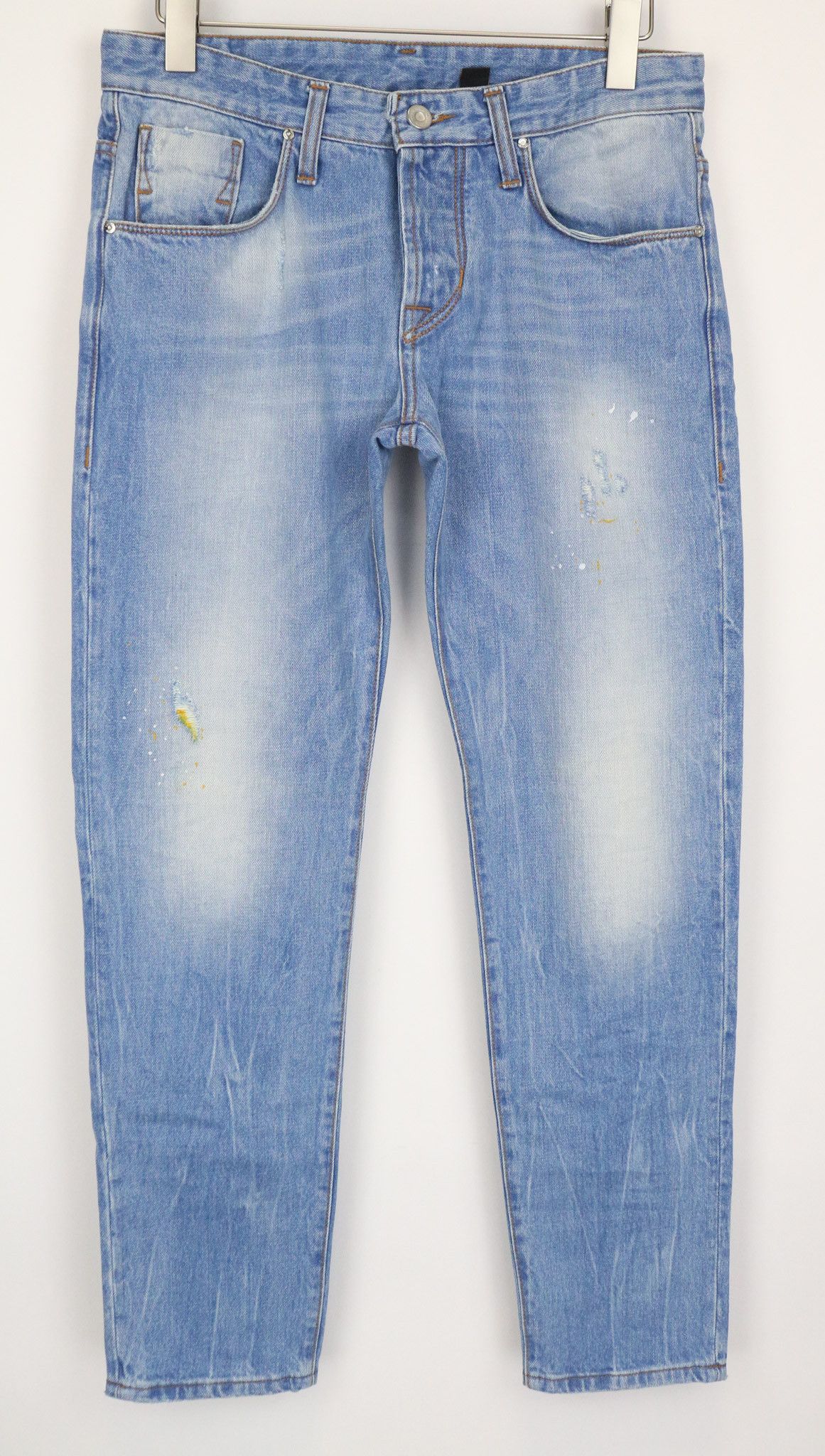 Takeshy Kurosawa TK08FR W34 Light Blue Slim Distressed Jeans 75904 Size US 34 / EU 50 - 1 Thumbnail
